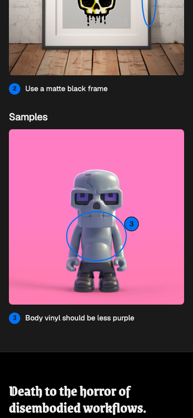 Deadmark app mockup