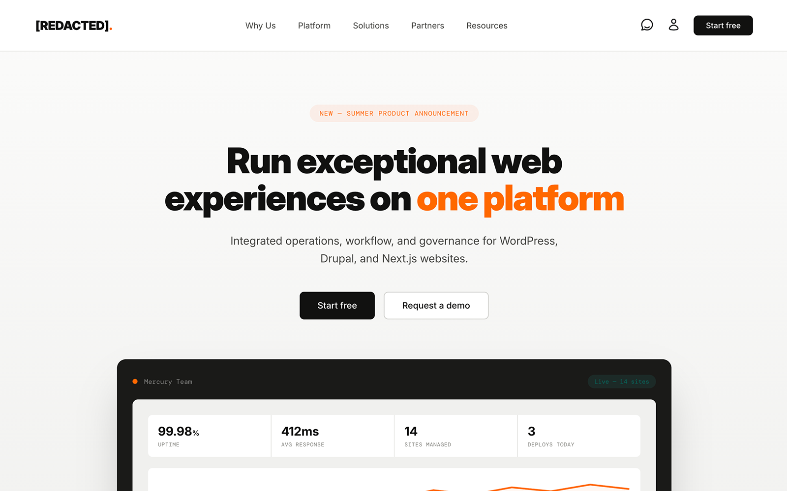 Pantheon marketing and product system screens