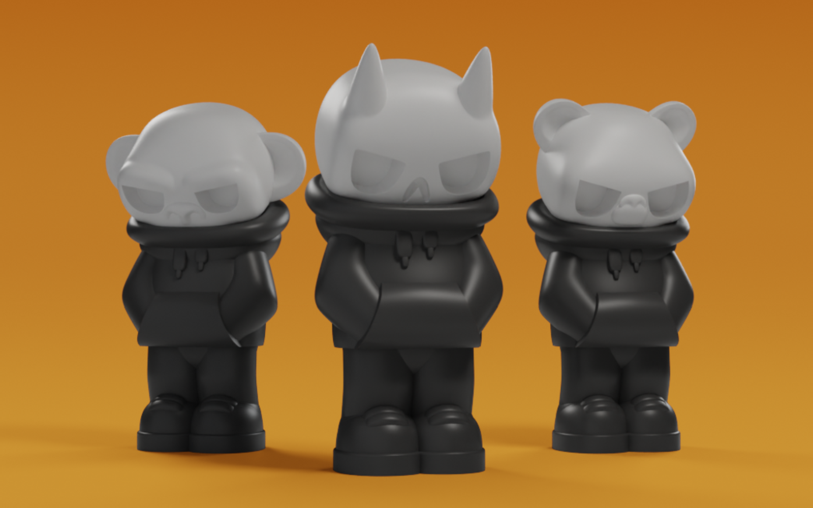 High-end 3D printed meloverse figures — detail shot showing finish quality