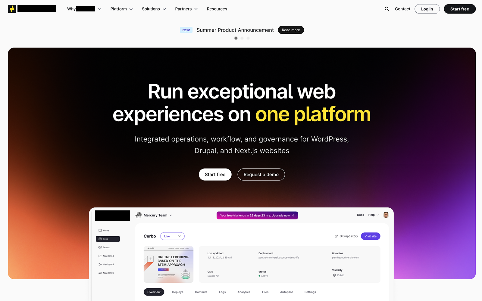 [REDACTED] marketing site after DS V2 — modernized, unified with product
