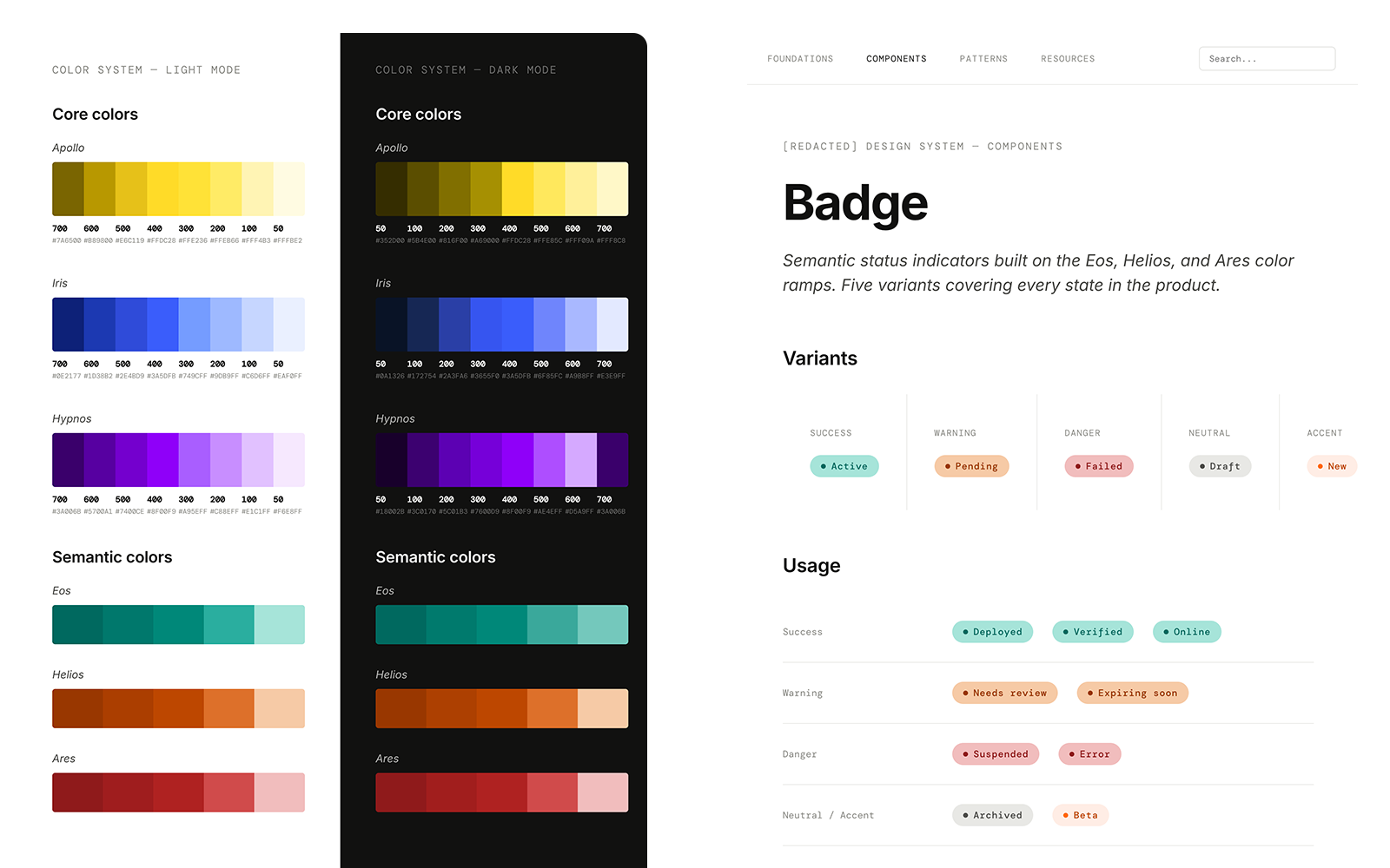 [REDACTED] Design System V2 — updated component library